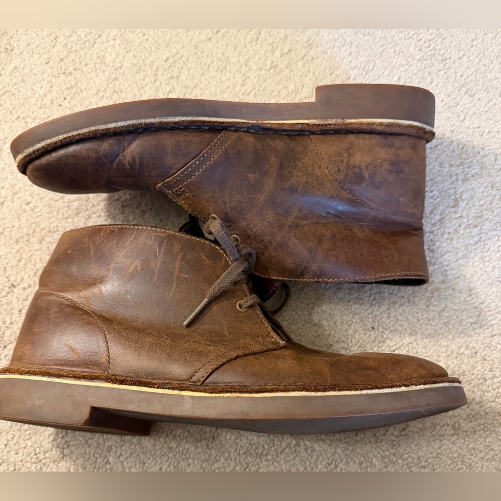 Clarks Dark Brown Leather Chukka Boots